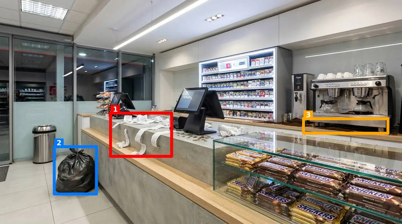 AI-анализ: АЗС / касса